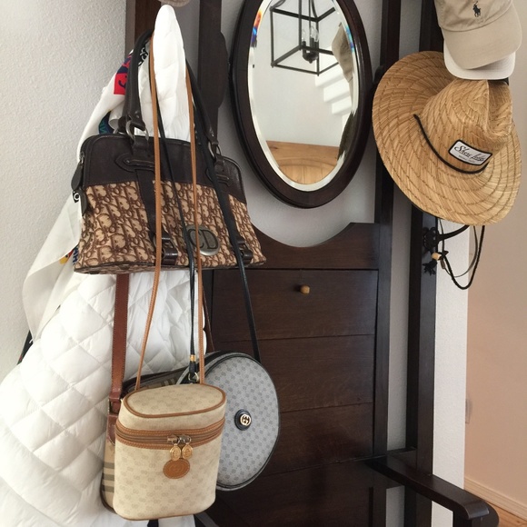 *Rare* Auth Gucci Vintage Binocular Style Logo Crossbody GG Monogram Canvas Bag - Picture 2 of 16